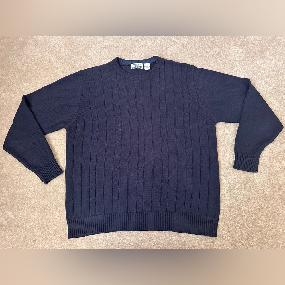 Vintage 90s navy knit sweater sz XL